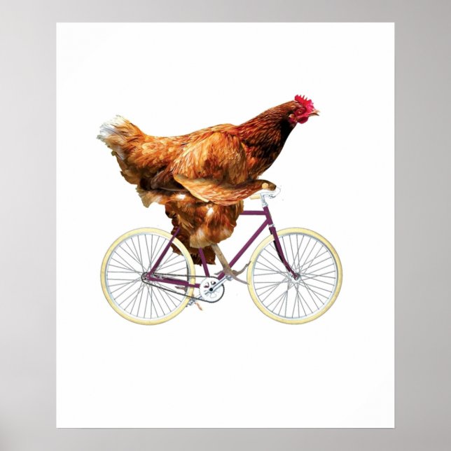 Poster Bicicleta de Frango Quirky (Frente)