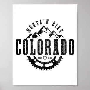Poster Bicicleta de Montanha Colorado Mtb Ciclismo Downhi