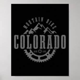 Poster Bicicleta de Montanha Colorado Mtb Ciclismo Downhi