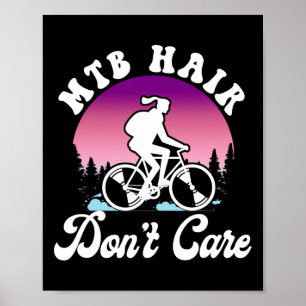Poster Bicicleta De Montanha Enduro Mtb Menina Descendo A