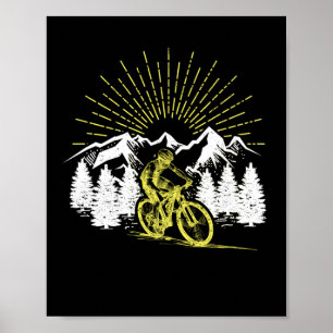 Poster Bicicleta de montanha engraçada MTB ciclismo
