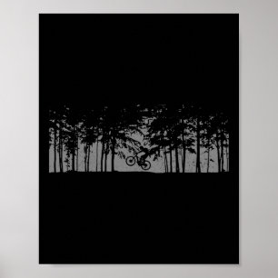 Poster Bicicleta de Montanha Floresta Mtb Ciclismo Montan