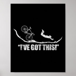 Poster Bicicleta de Montanha Mtb Ciclismo Acrobático Engr