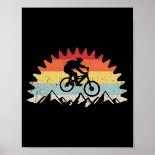 Poster Bicicleta de Montanha Mtb Downhill Vintage Bicicle