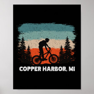 Poster Bicicleta de Montanha Retro Pôr do Sol Vintage Cop