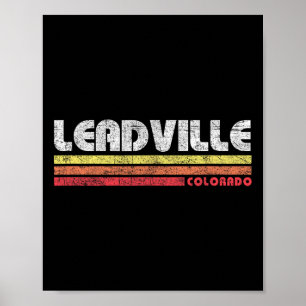 Poster Bicicleta de montanha retrô vintage Leadville Colo