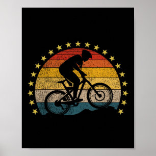 Poster Bicicleta de Montanha Vintage Mtb Ciclismo Downhil