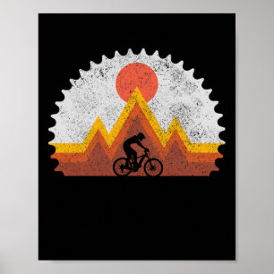 Poster Bicicleta de Montanha Vintage Retro Mtb Ciclismo D