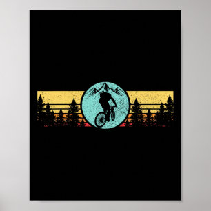 Poster Bicicleta de Montanha Vintage Retro Mtb Ciclismo N