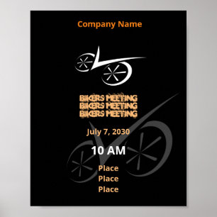 Poster Bicicleta Definida a Preto Clever