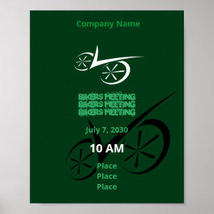 Poster Bicicleta Definida Verde Inteligente