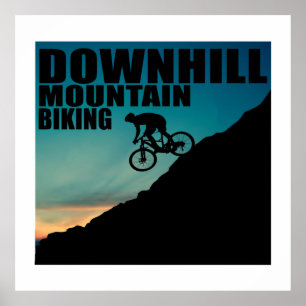 Poster bicicleta descida