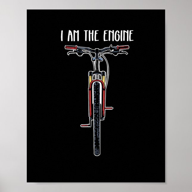 Poster Bicicleta Divertida Eu Sou O Motor (Frente)