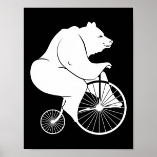 Póster Bicicleta do Farthing da moeda de um centavo da