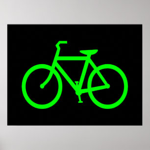 Póster Bicicleta do verde limão