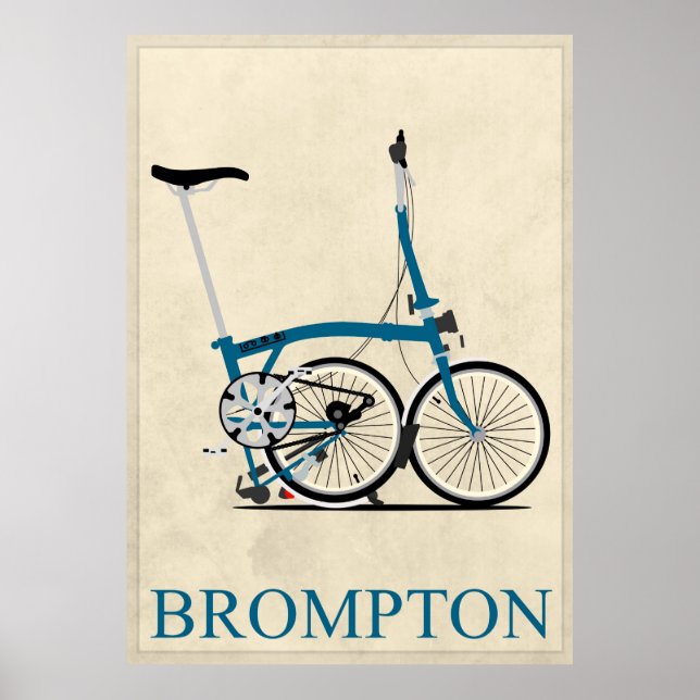 Póster Bicicleta Dobrável Brompton (Frente)