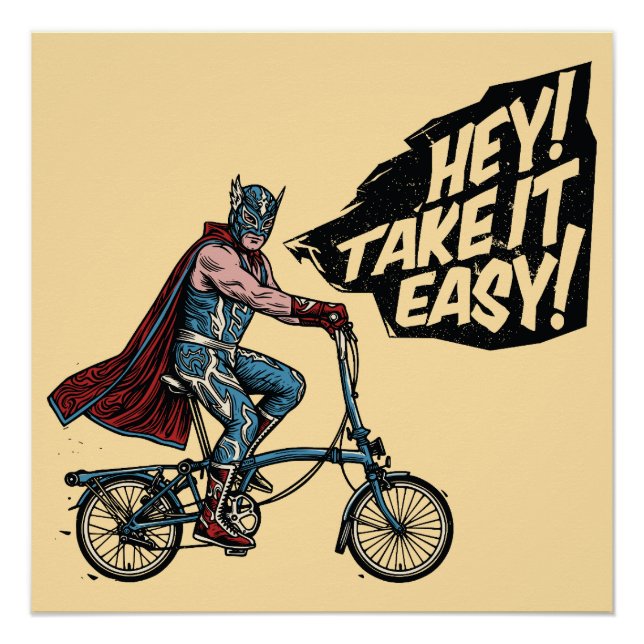 Póster Bicicleta Dobrável Lucha (Frente)