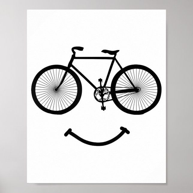 Poster Bicicleta e Andando de bicicleta de T-Shirt Blac (Frente)