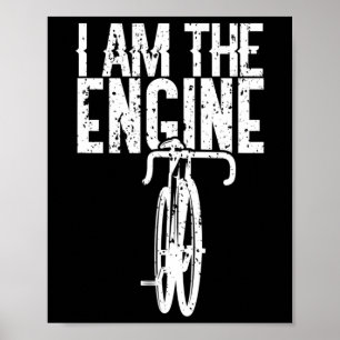 Poster Bicicleta Eu Sou O Motor Mountain Biking Para Cicl