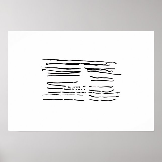 Póster Bicicleta feita por linhas (Frente)