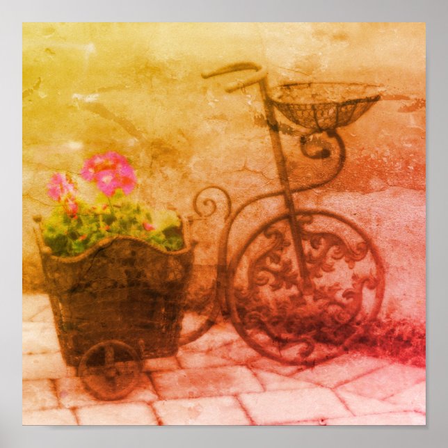Poster Bicicleta Flor do Jardim Arte Distinta (Frente)
