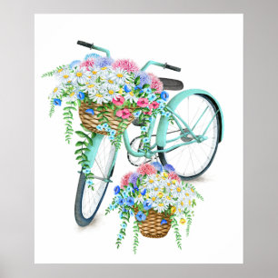 Poster Bicicleta Floral