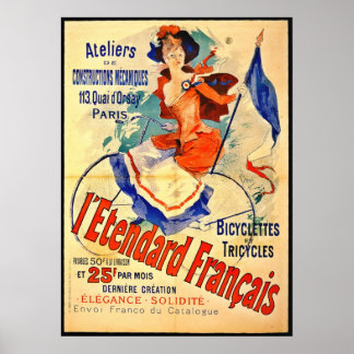 Poster Bicicleta Francesa Vintage Ad 1891