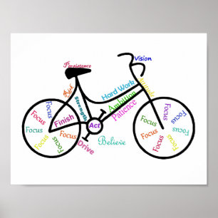 Póster Bicicleta inspirador, bicicleta, ciclismo,