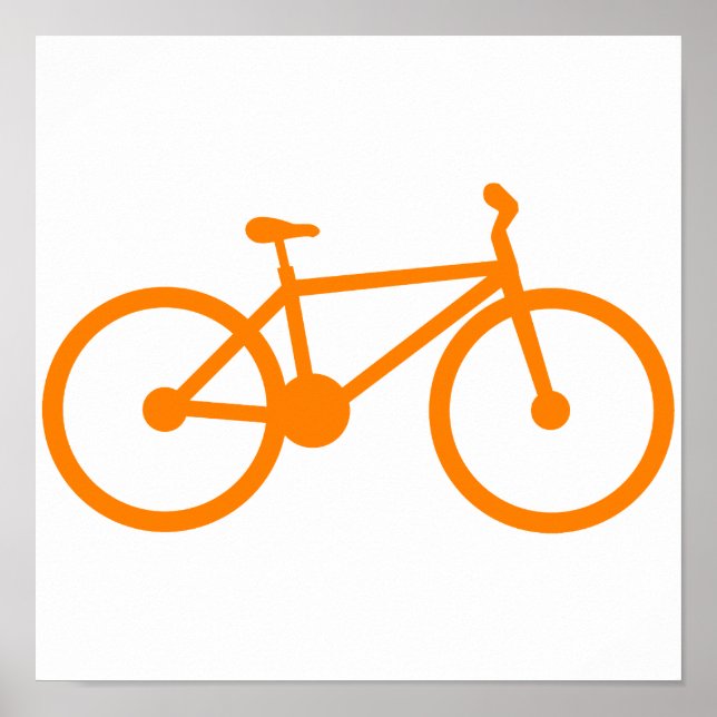 Póster Bicicleta Laranja (Frente)