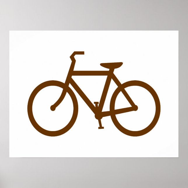 Póster Bicicleta Marrom (Frente)