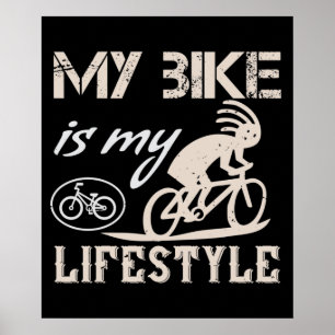 Poster Bicicleta - Minha bicicleta é o meu estilo de vida
