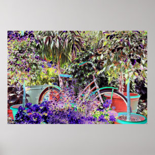 Póster Bicicleta na cor alta