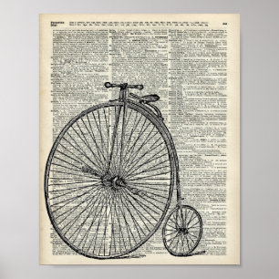 Poster bicicleta Penny Farthing