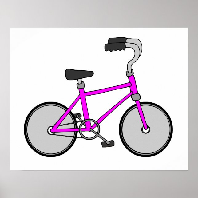 Poster Bicicleta Rosa (Frente)