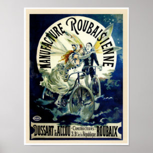 Poster Bicicletas de Roubaisienne da fabricação