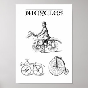 Póster Bicicletas de Vintage