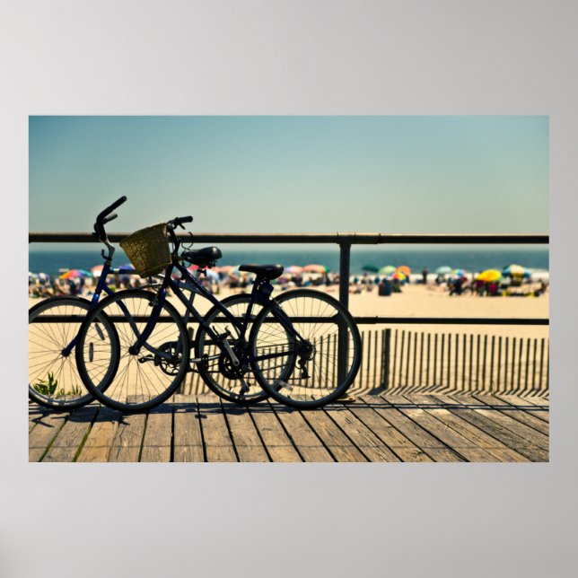 Poster Bicicletas No Passeio De Barco (Frente)