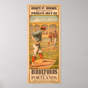 Poster Biddeford 1885 contra Portland