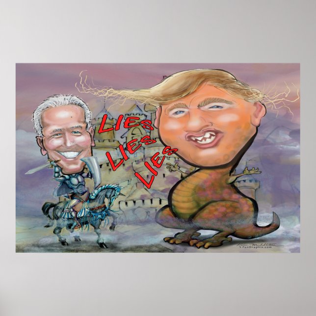 Poster Biden Fending Of Beast of Mies (Frente)