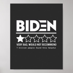 Poster Biden Muito Ruim Não Recomendaria Camisa-T
