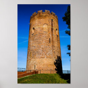 Poster Bielorrússia Б е л р у а с Torre de Kamyenets Bela
