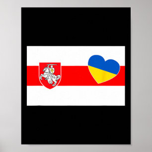 Poster Bielorrússia está com a Ucrânia Bielorrussos Apoia