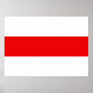 Poster Bielorrússia símbolo de bandeira vermelho revolu