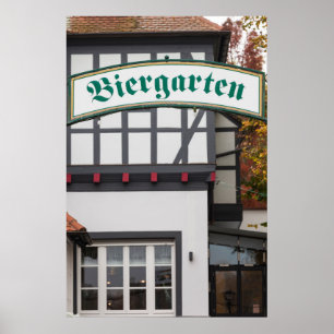 Póster Biergarten Sign, Alemanha