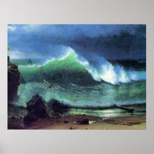 Poster Bierstadt - Emerald Sea, pintura de arte,
