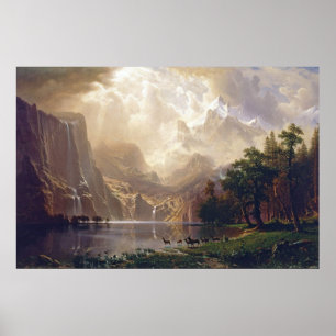 Poster Bierstadt Entre a Pintura de Sierra Nevada