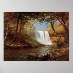 Poster Bierstadt Minnehaha Falls Painting