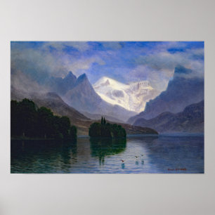Poster Bierstadt Mountain Sceninting