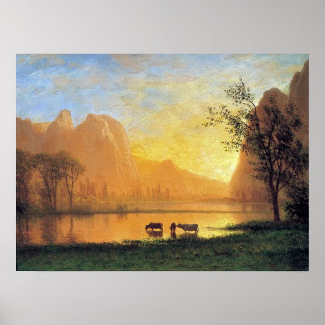 Poster Bierstadt - O Sol Em Yosemite (Frente)