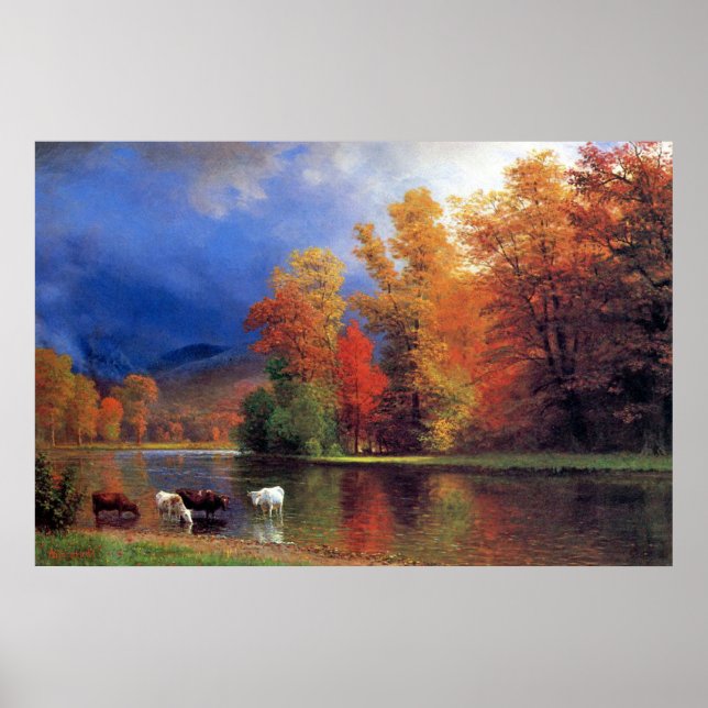 Poster Bierstadt Sobre A Pintura Do Saco (Frente)